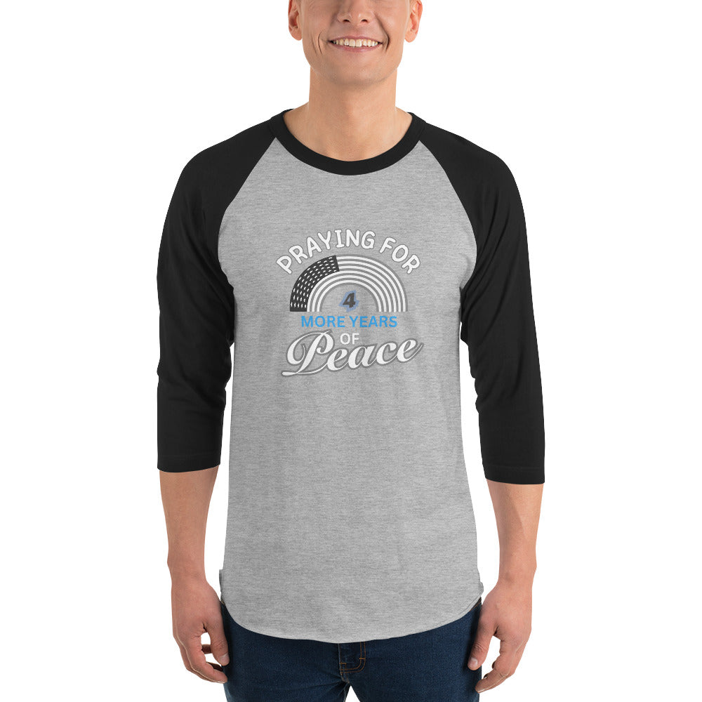 Pray for Peace - 3/4 sleeve raglan shirt