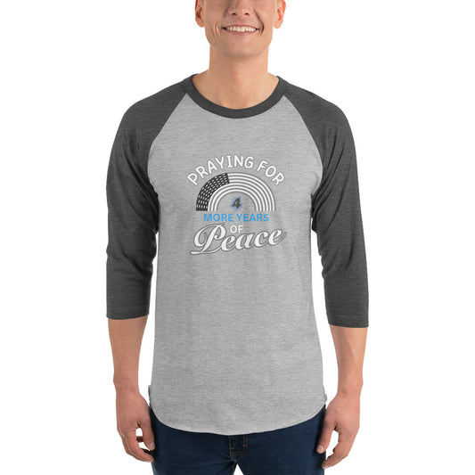 Pray for Peace - 3/4 sleeve raglan shirt