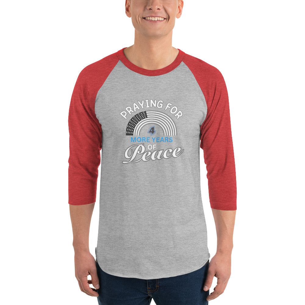 Pray for Peace - 3/4 sleeve raglan shirt